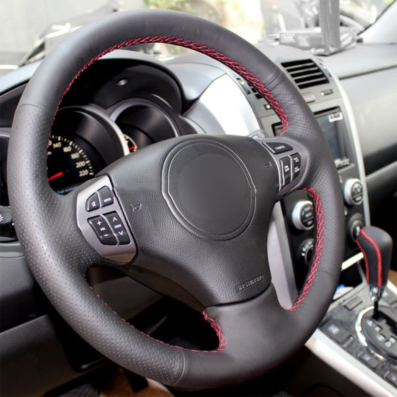 Loncky Auto Custom Fit Oem Black Genuine Leather Steering Wheel Covers